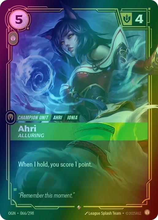Ahri - Alluring - 066/298 [Origins] [Foil]