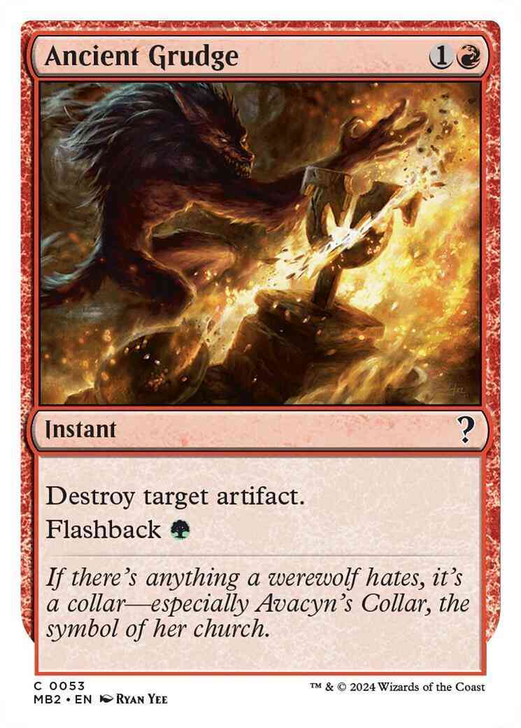 Ancient Grudge [53] [White Border] [Mystery Booster 2] [Non-Foil]