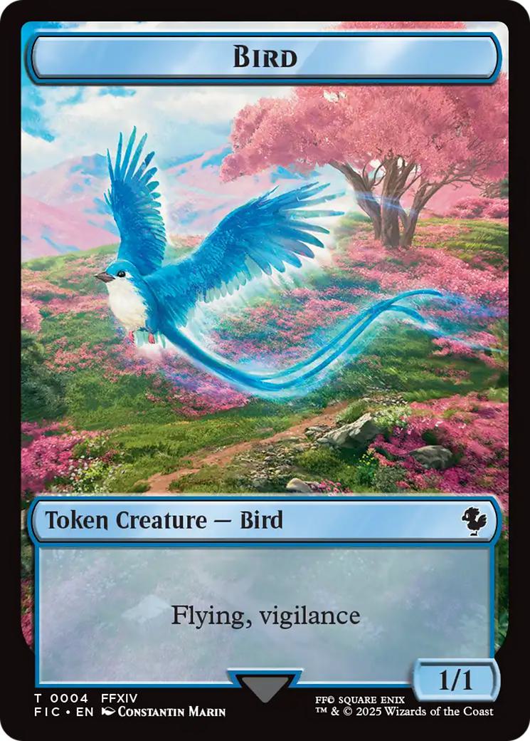 Bird Token (04) // Hero Token (05) [FIC/FIN Set Symbol] [FINAL FANTASY: Commander: Tokens] [Non-Foil]