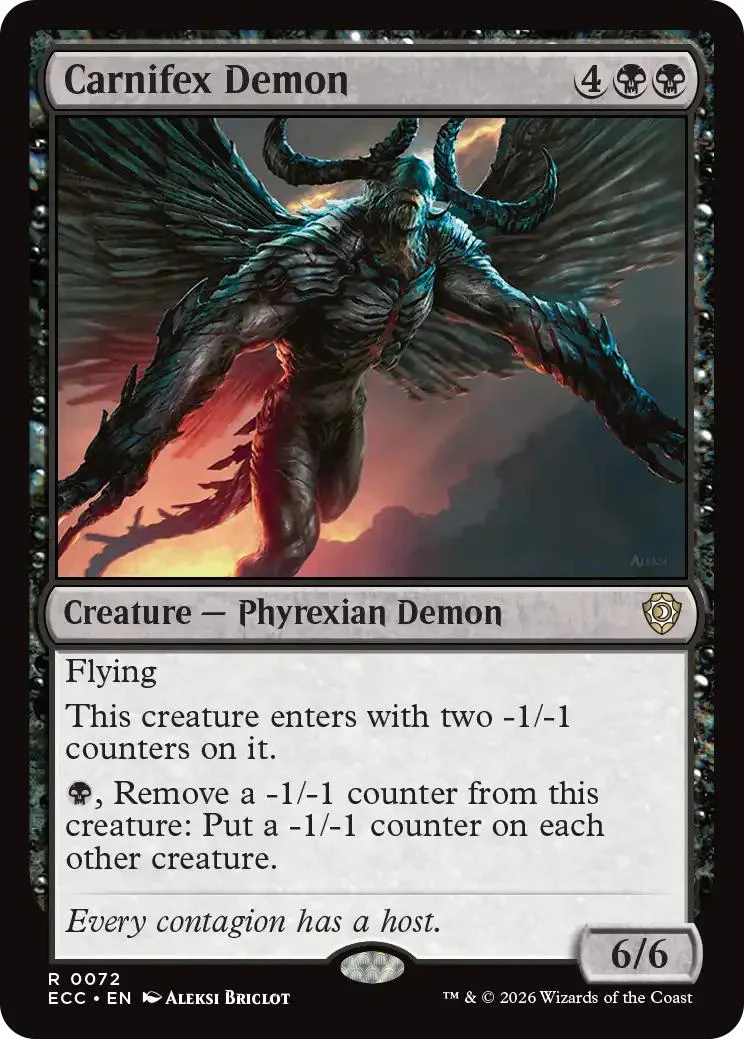 Carnifex Demon [72] [Lorwyn Eclipsed: Commander] [Non-Foil]