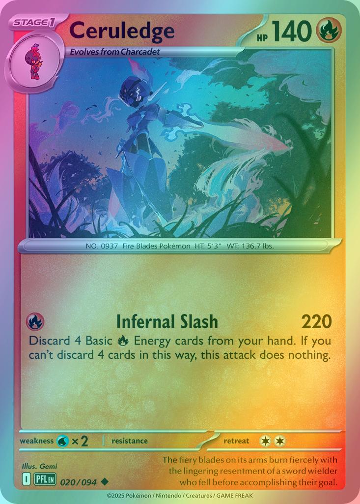 Ceruledge - 020/094 - Uncommon [me02-020] [Reverse Holo]
