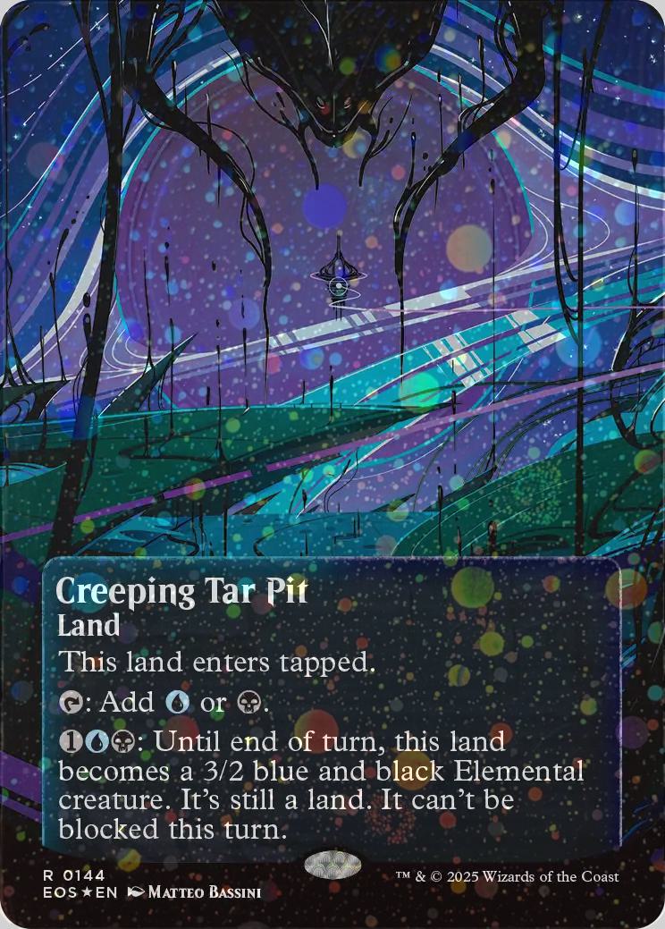 Creeping Tar Pit [144] [Borderless] [Poster] [Edge of Eternities: Stellar Sights] [Galaxy Foil]