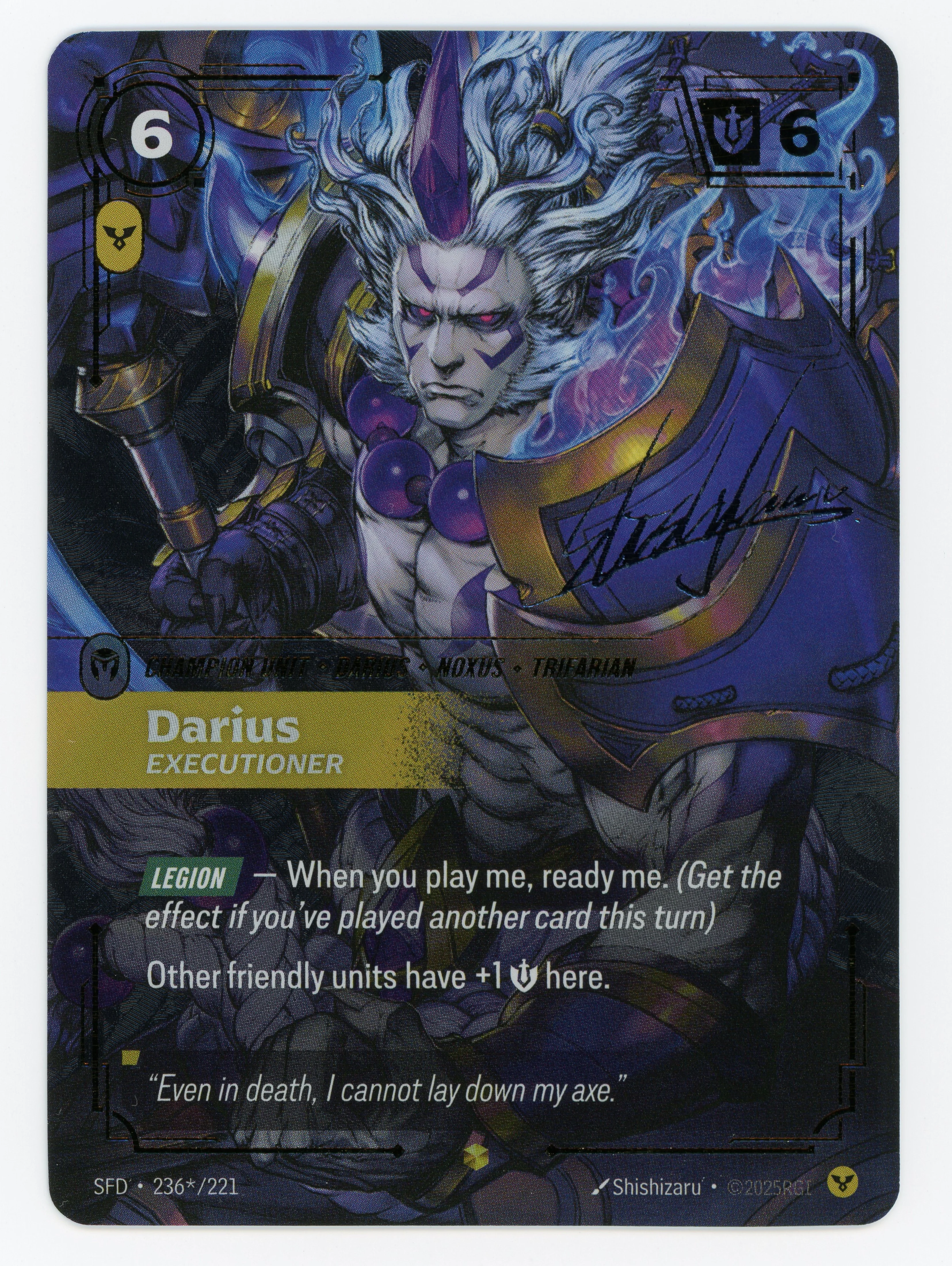 Darius - Executioner - Signature Alternate Art - 236*/221 - Foil - Scan 15453