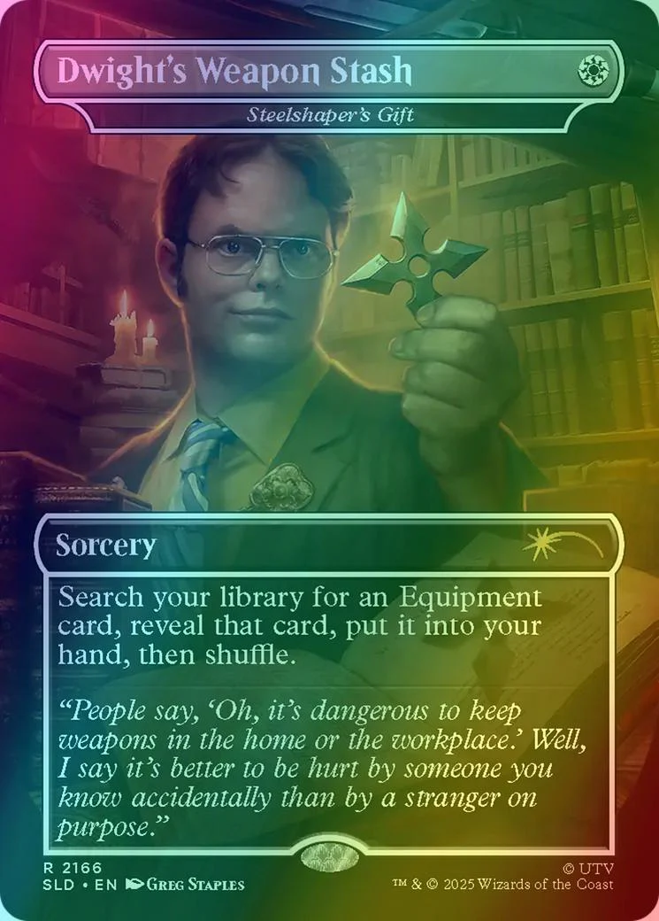 Dwight's Weapon Stash - Steelshaper's Gift [2166] [Borderless] [The Office: Dwight's Destiny] [Secret Lair Drop] [Foil]