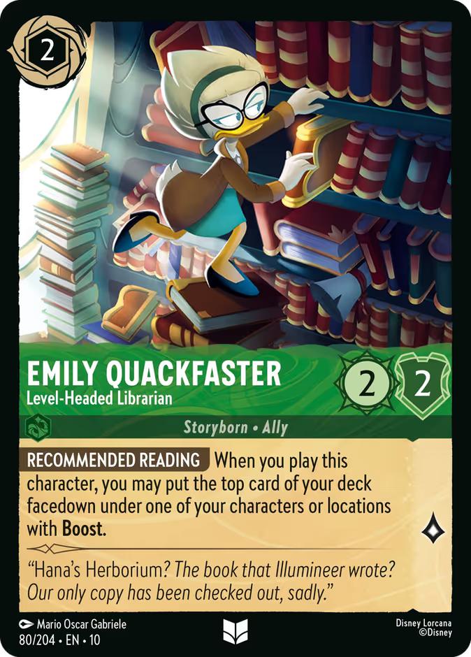 Emily Quackfaster - Level-Headed Librarian - 80/204 [Whispers in the Well] [Non-Foil]