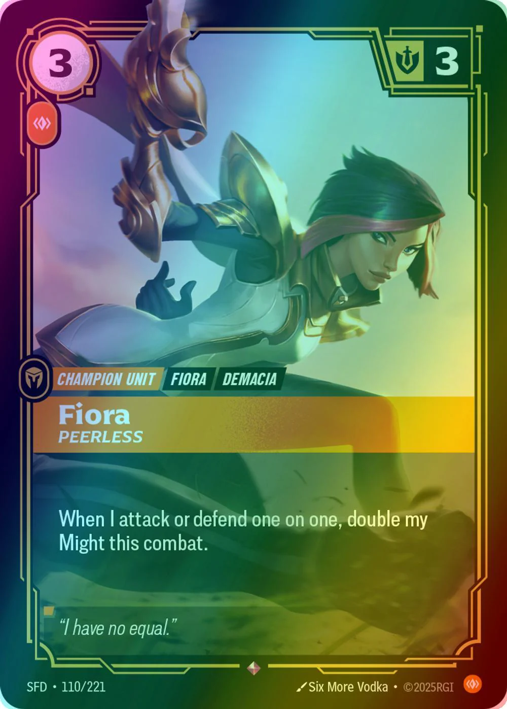 Fiora - Peerless - 110/221 [Spiritforged] [Foil]
