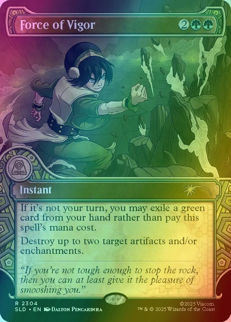 Force of Vigor [2304] [Elemental Frame] [One with the Elements] [Secret Lair Drop] [Foil]