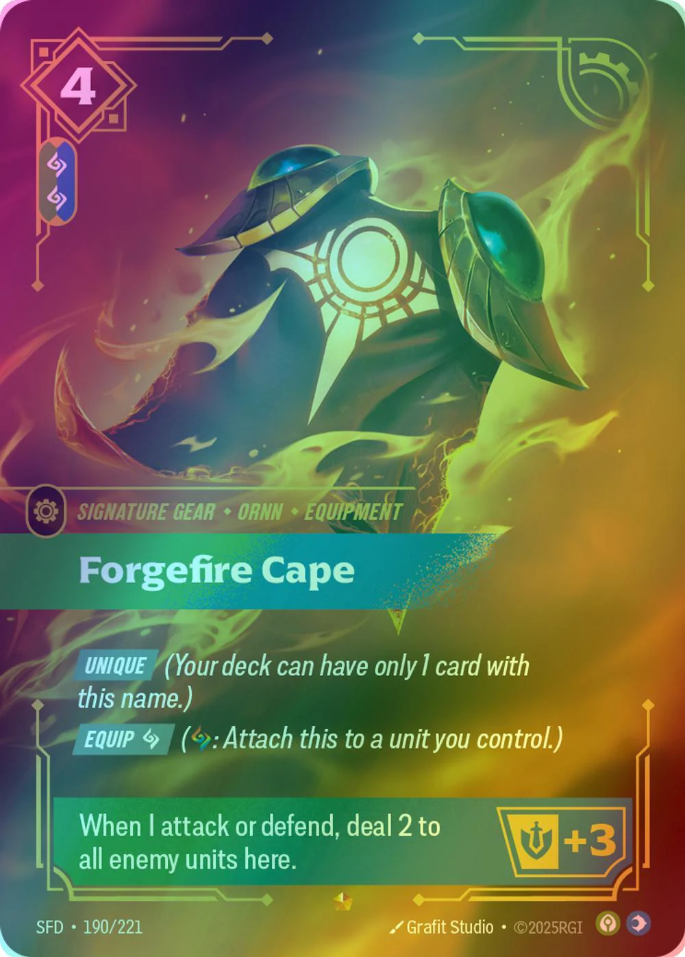 Forgefire Cape - 190/221 [Spiritforged] [Foil]