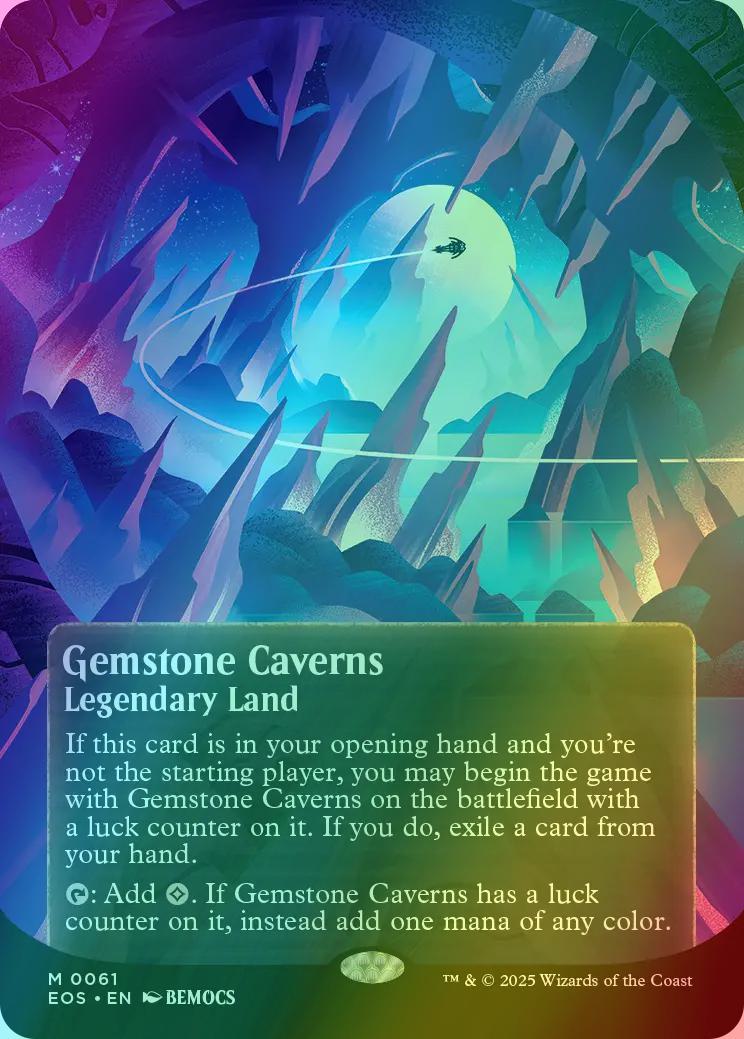 Gemstone Caverns [61] [Borderless] [Poster] [Edge of Eternities: Stellar Sights] [Foil]
