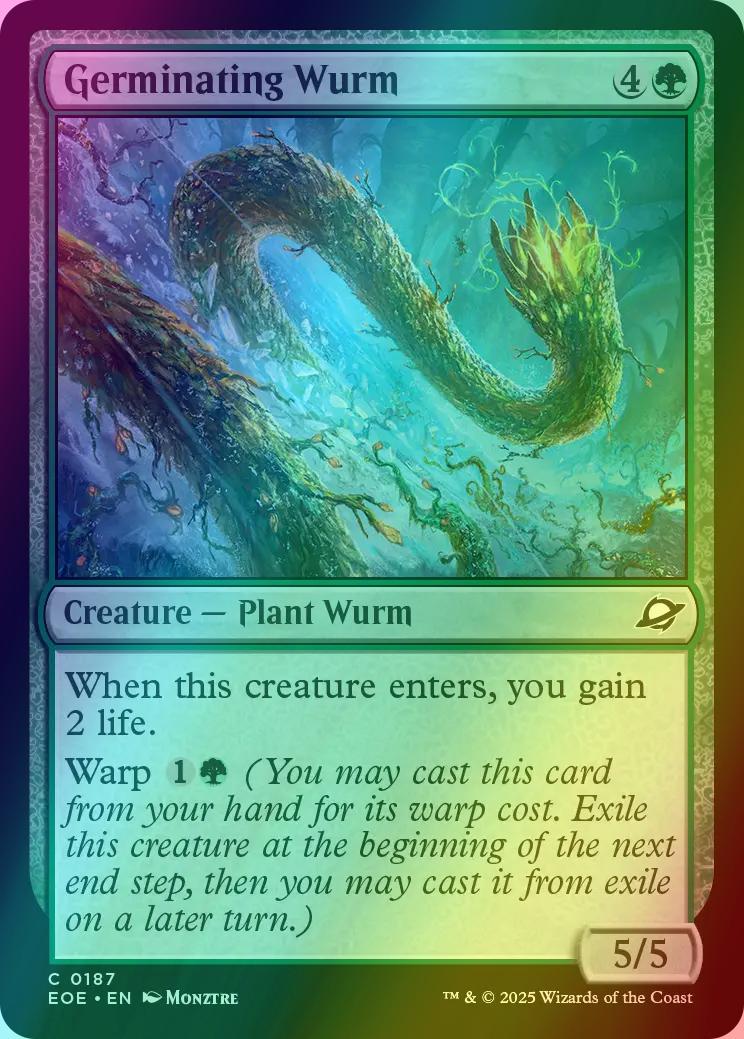 Germinating Wurm [187] [Edge of Eternities] [Foil]