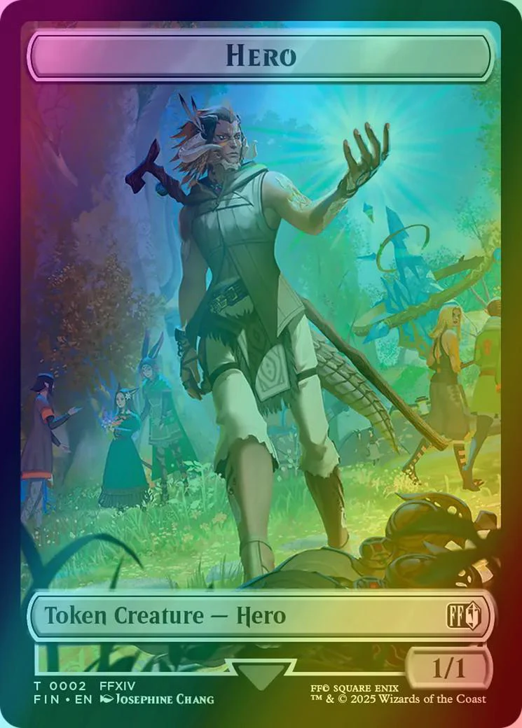 Copy Token (01) // Hero Token (02) [FINAL FANTASY: Tokens] [Foil] - Image 2