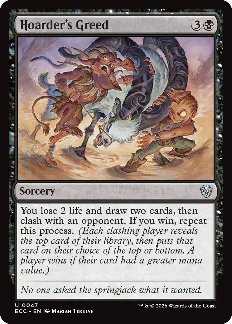 Hoarder's Greed [47] [Lorwyn Eclipsed: Commander] [Non-Foil]
