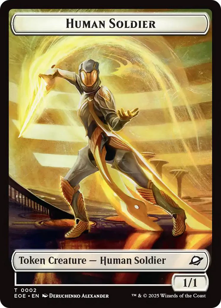 Human Soldier Token (02) // Lander Token (07) [Edge of Eternities: Tokens] [Non-Foil]