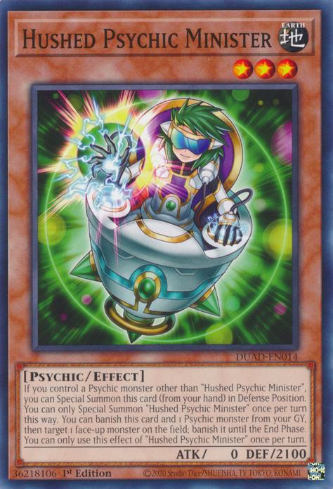 Hushed Psychic Minister - DUAD-EN014 - Common - 1st Edition