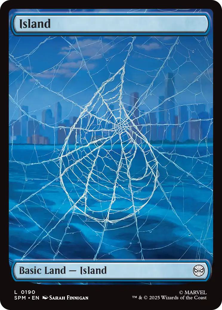 Island [190] [Full Art] [Spiderweb] [Marvel's Spider-Man] [Non-Foil]