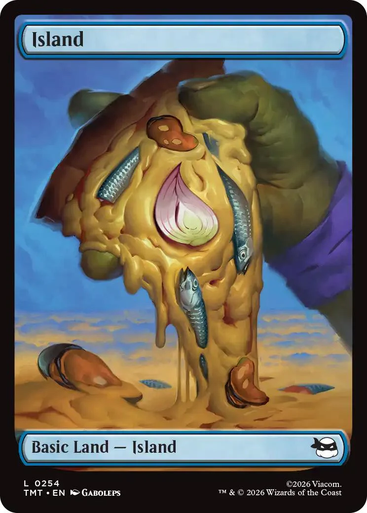 Island [254] [Full Art] [Pizza Basic Land ] [Teenage Mutant Ninja Turtles] [Non-Foil]