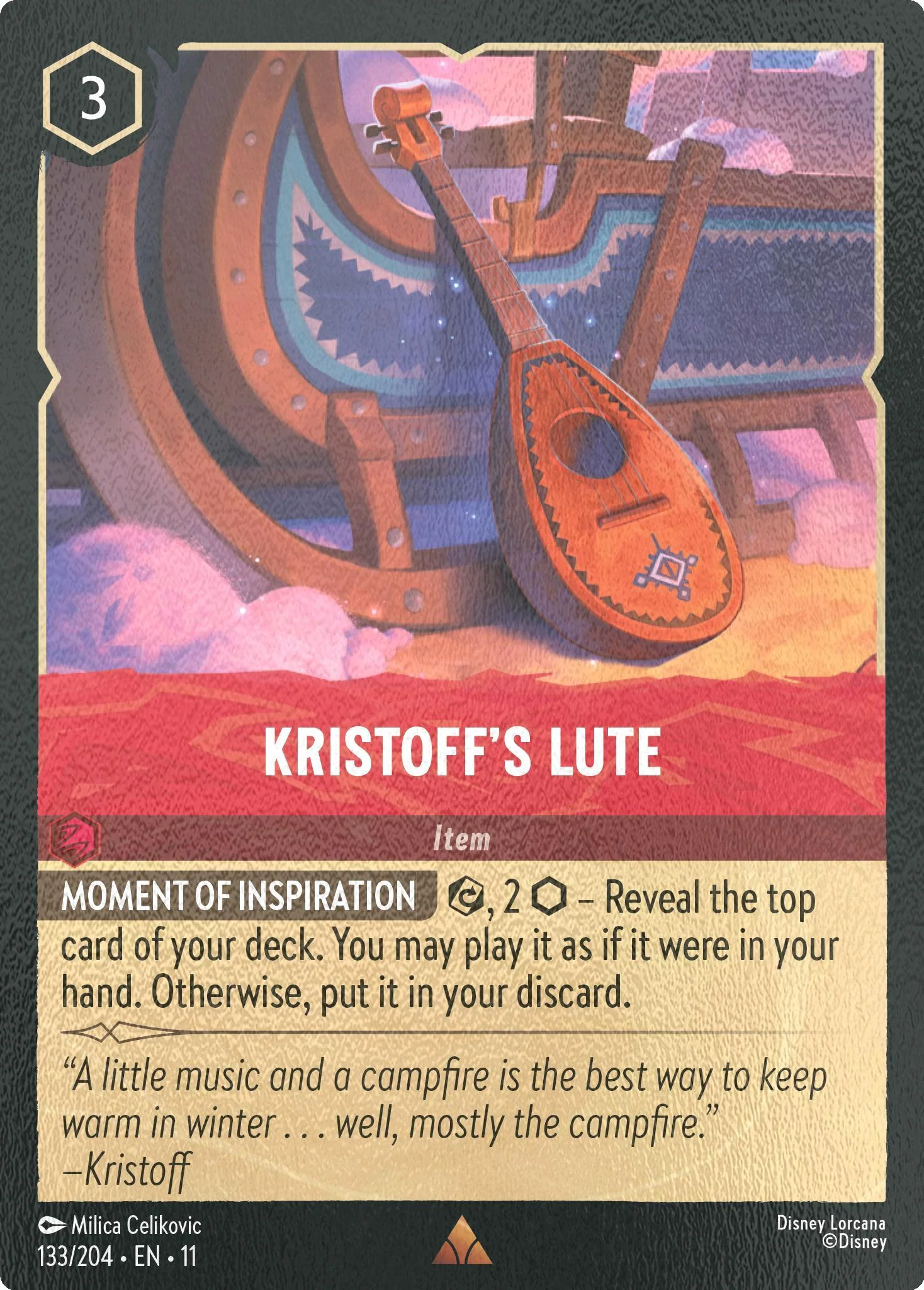 Kristoff's Lute - 133/204 [Winterspell] [Cold Foil]