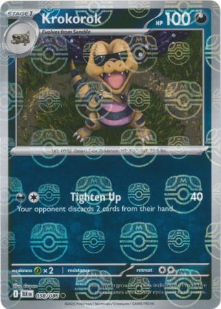 Krokorok - Master Ball Pattern - 058/086 - Common [sv105b-058] [Reverse Holo]