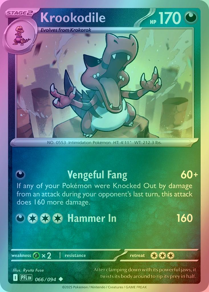 Krookodile - 066/094 - Uncommon [me02-066] [Reverse Holo]