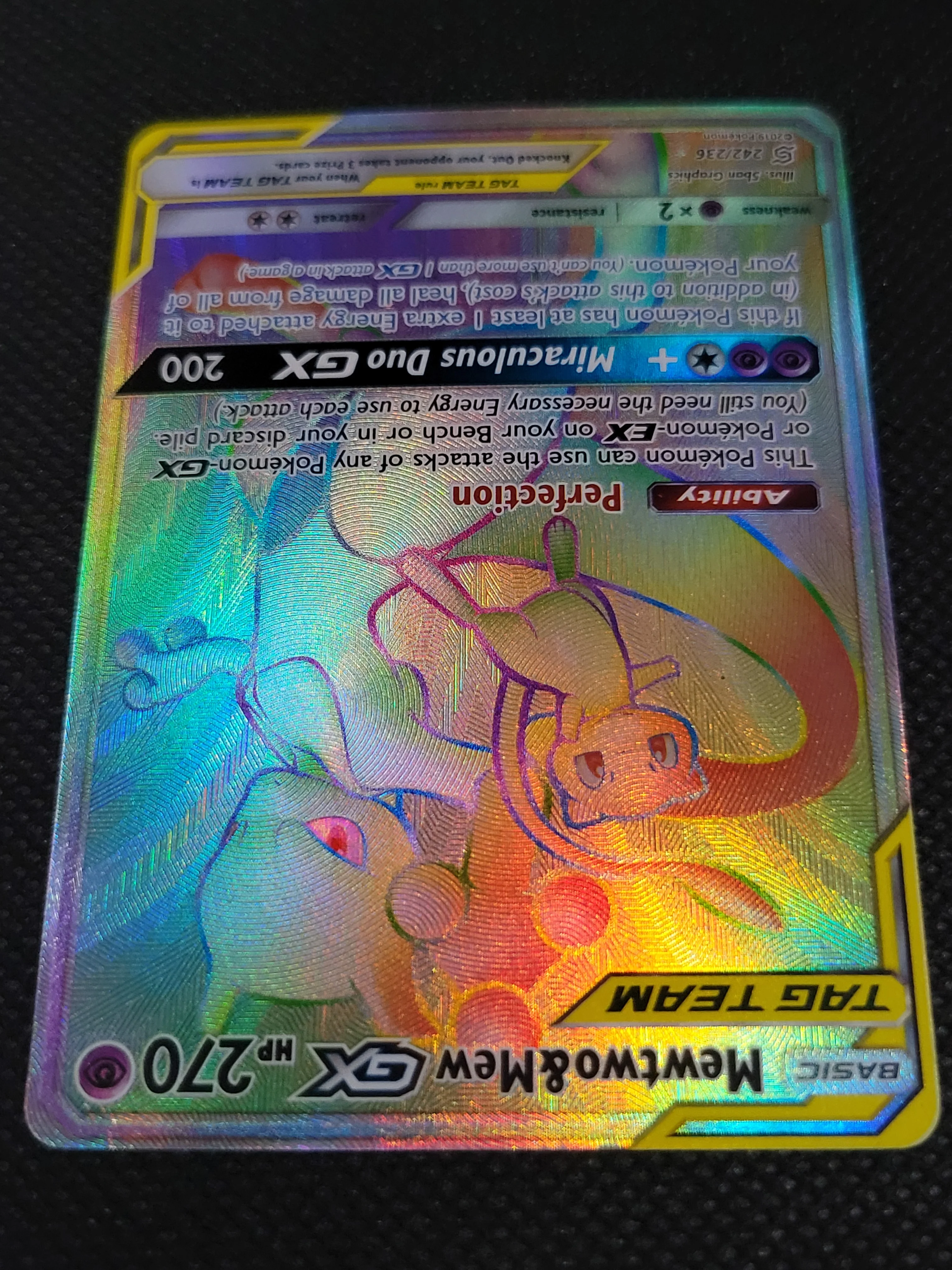 Mewtwo & Mew-GX — Damaged|Rare Secret — ID 17483 - Image 4