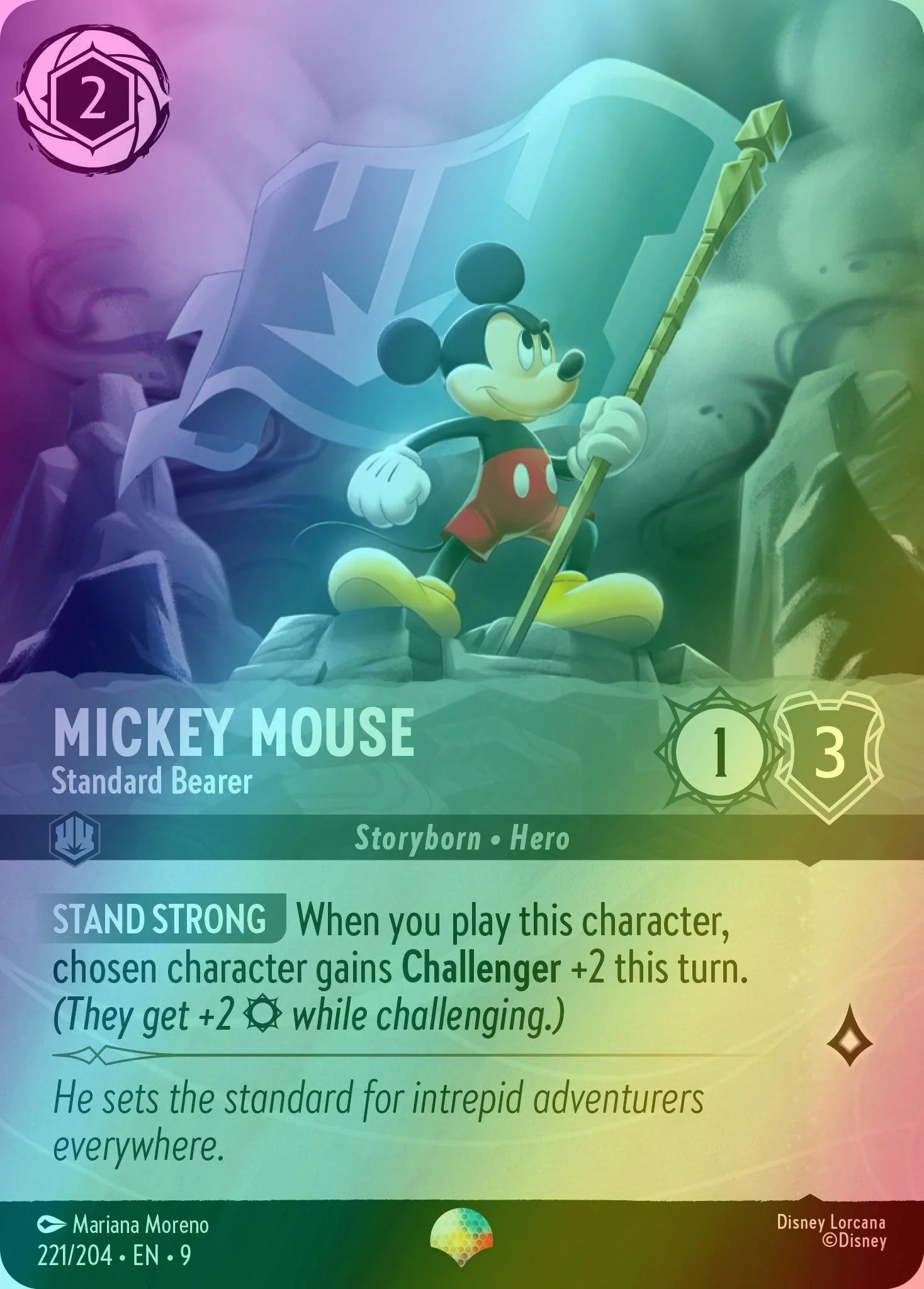 Mickey Mouse - Standard Bearer (Epic) - 221/204 [Fabled] [Holofoil]
