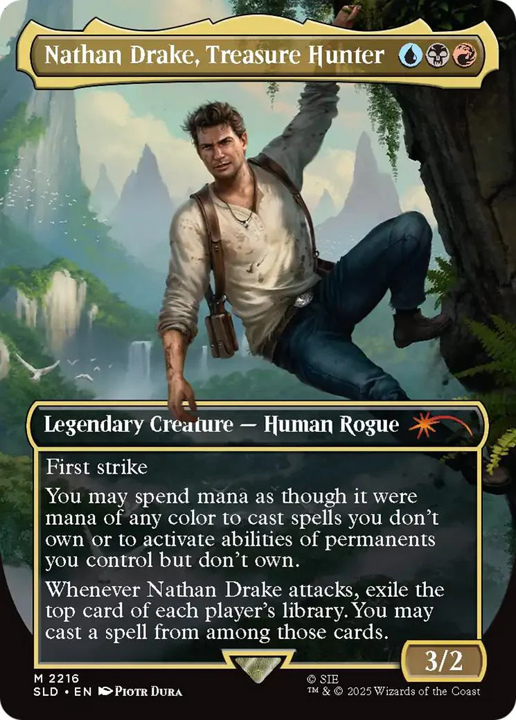 Nathan Drake, Treasure Hunter [2216] [Borderless] [Uncharted] [Secret Lair Drop] [Non-Foil]