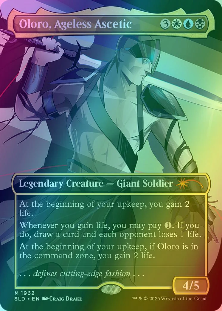 Oloro, Ageless Ascetic [1962] [Borderless] [Slay the Day] [Secret Lair Drop] [Foil]