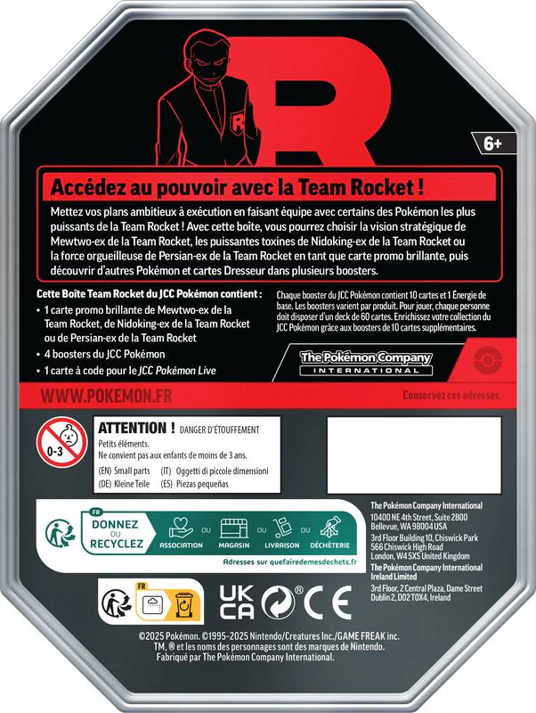 Pokémon TCG: Team Rocket Tin - Nidoking ex - French - Image 2