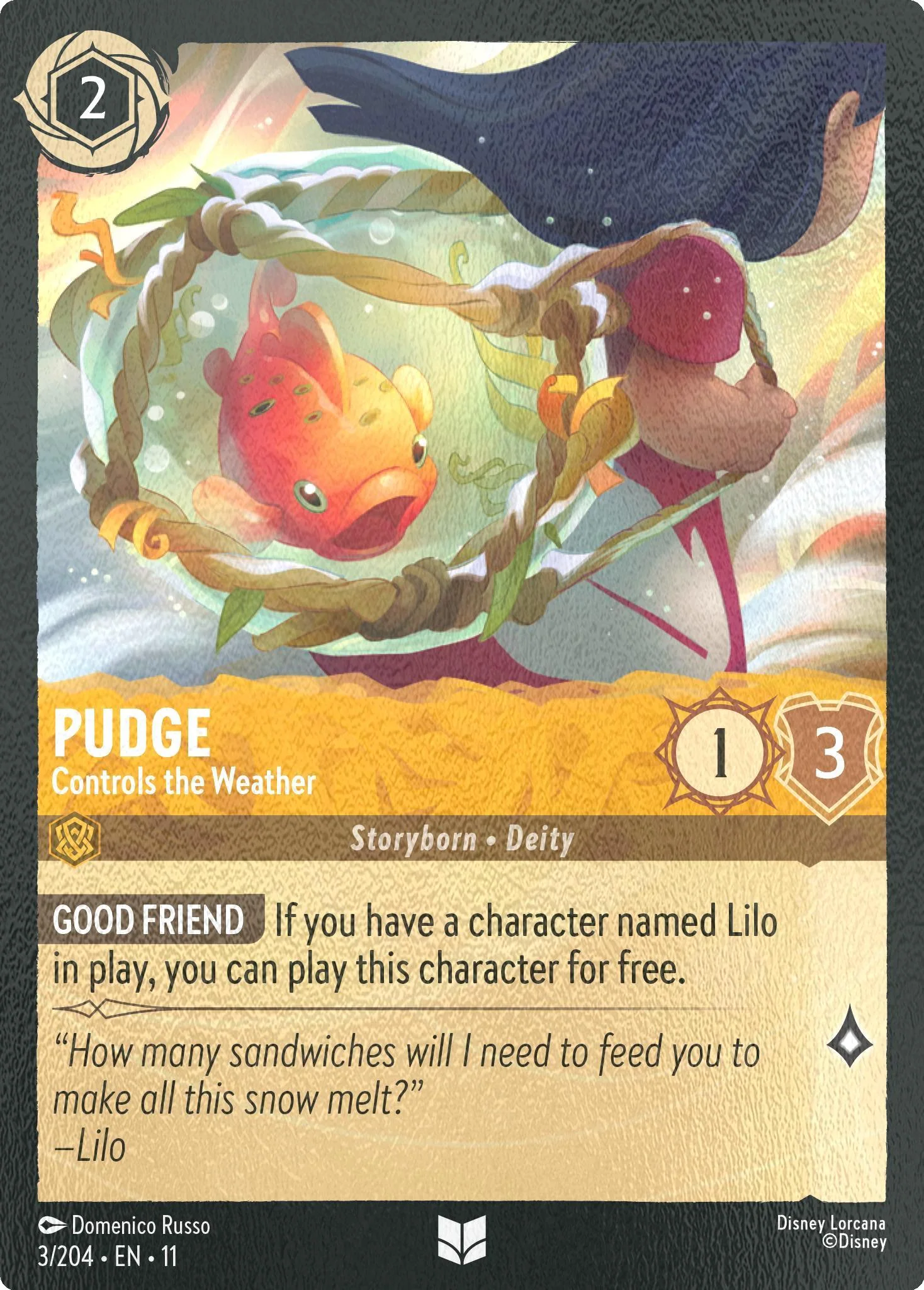 Pudge - Controls the Weather - 3/204 [Winterspell] [Cold Foil]
