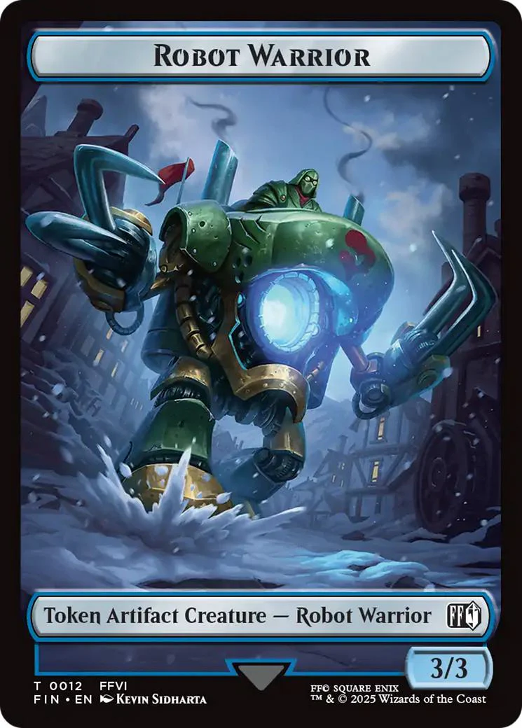Hero Token (06) // Robot Warrior Token (12) [FINAL FANTASY: Tokens] [Non-Foil] - Image 2