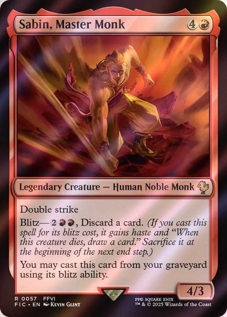 Sabin, Master Monk [57] [FINAL FANTASY: Commander] [Surge Foil]