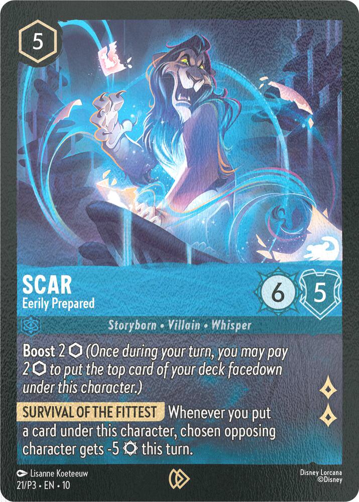 Scar - Eerily Prepared - 21/P3 [Disney Lorcana Promo Cards] [Cold Foil]