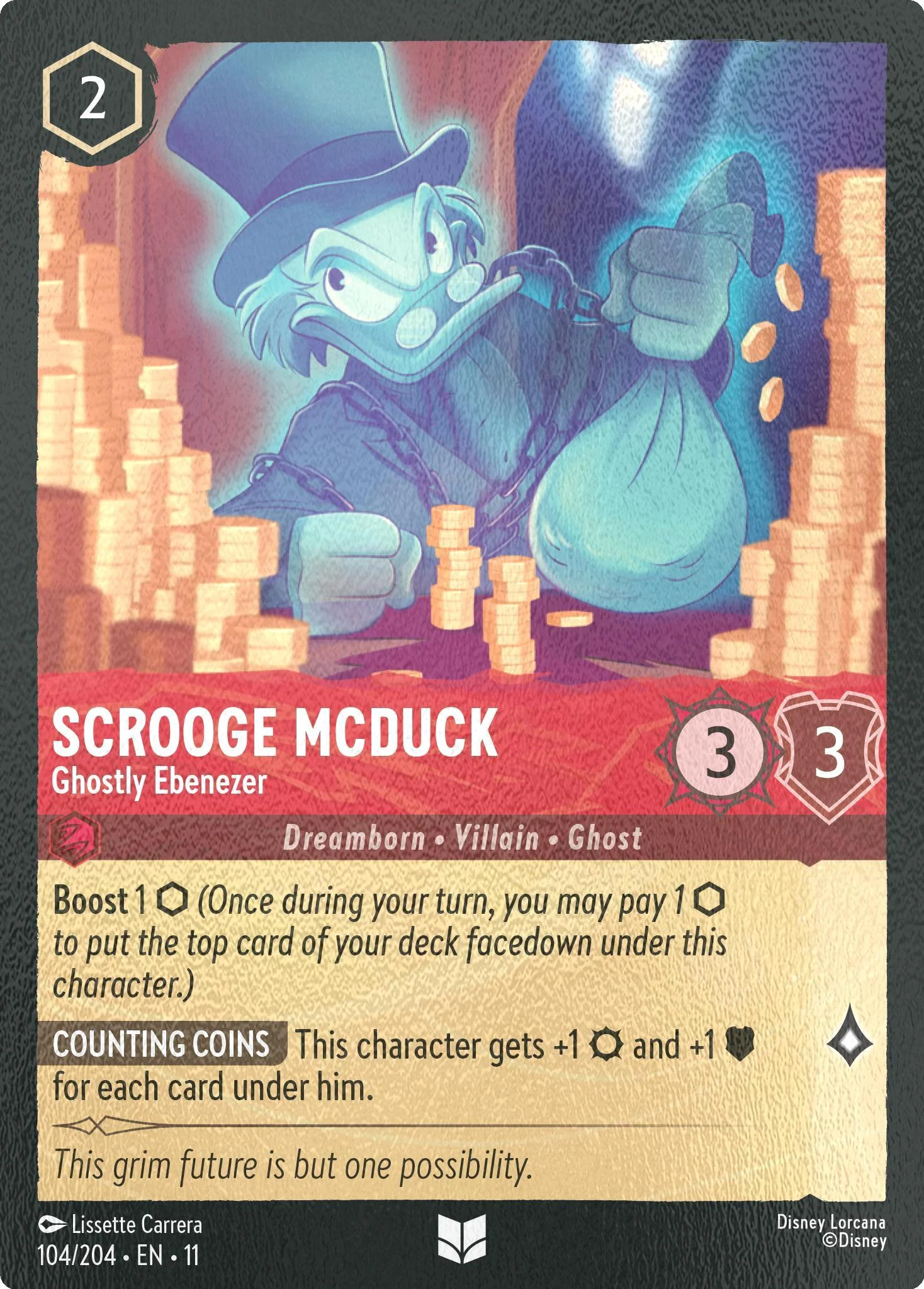 Scrooge McDuck - Ghostly Ebenezer - 104/204 [Winterspell] [Cold Foil]