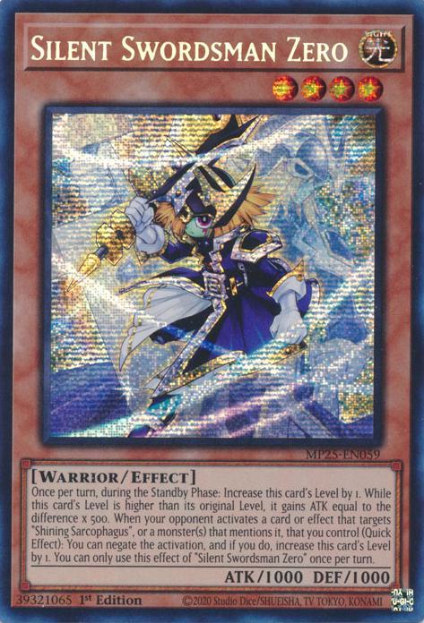 Silent Swordsman Zero - MP25-EN059 - Prismatic Secret Rare - 1st Edition