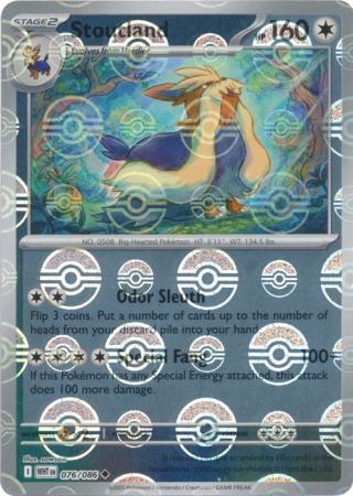 Stoutland - Poké Ball Pattern - 076/086 - Uncommon [sv105w-076] [Reverse Holo]