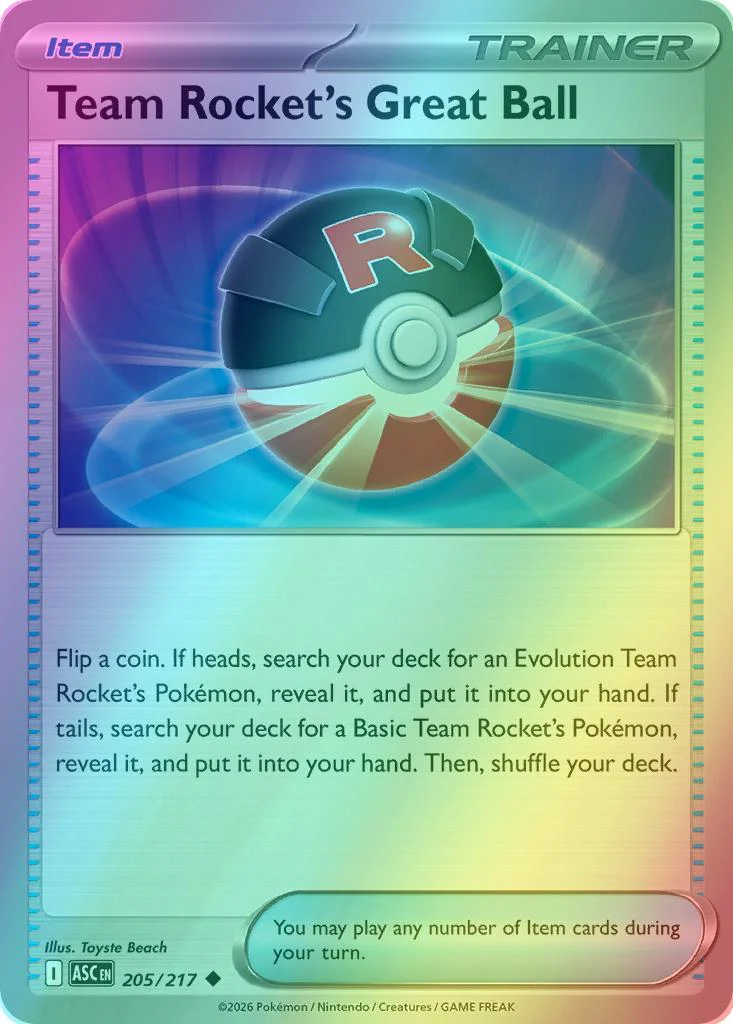 Team Rocket's Great Ball - 205/217 - Uncommon [me025-205] [Reverse Holo]