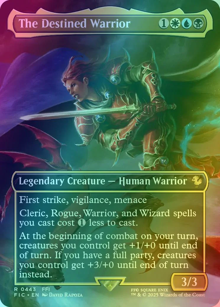 The Destined Warrior [443] [Borderless] [Scene] [FINAL FANTASY: Commander] [Foil]