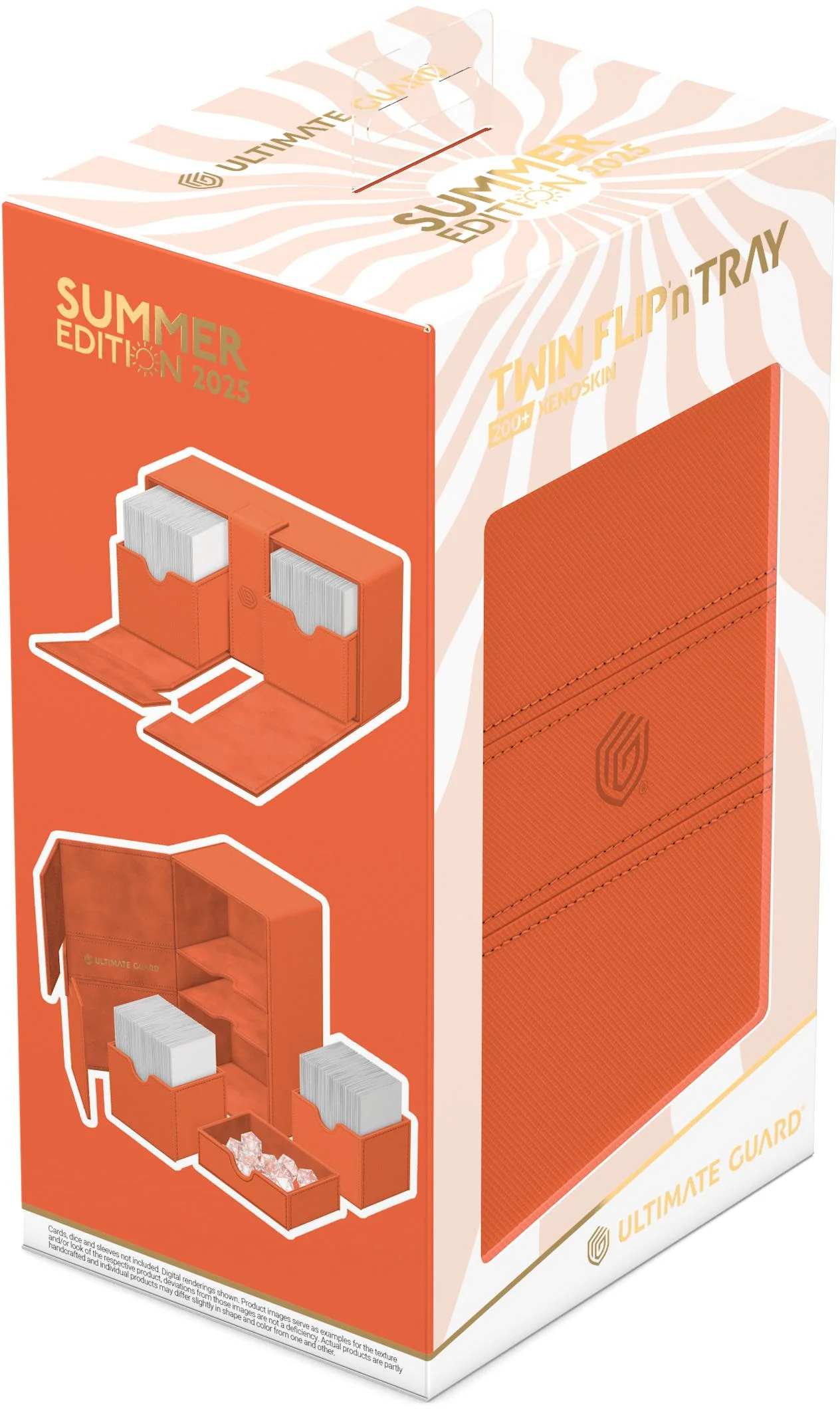 Ultimate Guard Twin Flip'n'Tray Xenoskin Deck Case - 200+ - Summer Edition 2025 - Peach