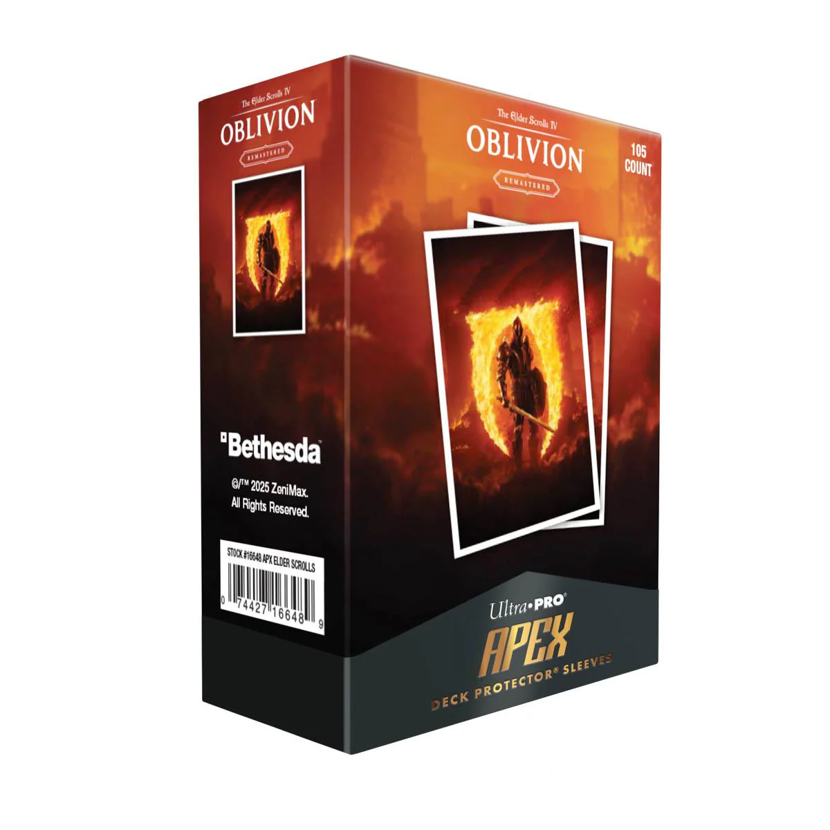 Ultra Pro Apex Deck Protector Sleeves - Standard Size - 105ct - The Elder Scrolls IV: Oblivion Remastered