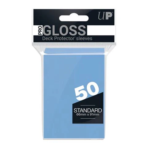 Ultra Pro Pro-Gloss Deck Protector Sleeves - Standard Size - 50ct - Light Blue