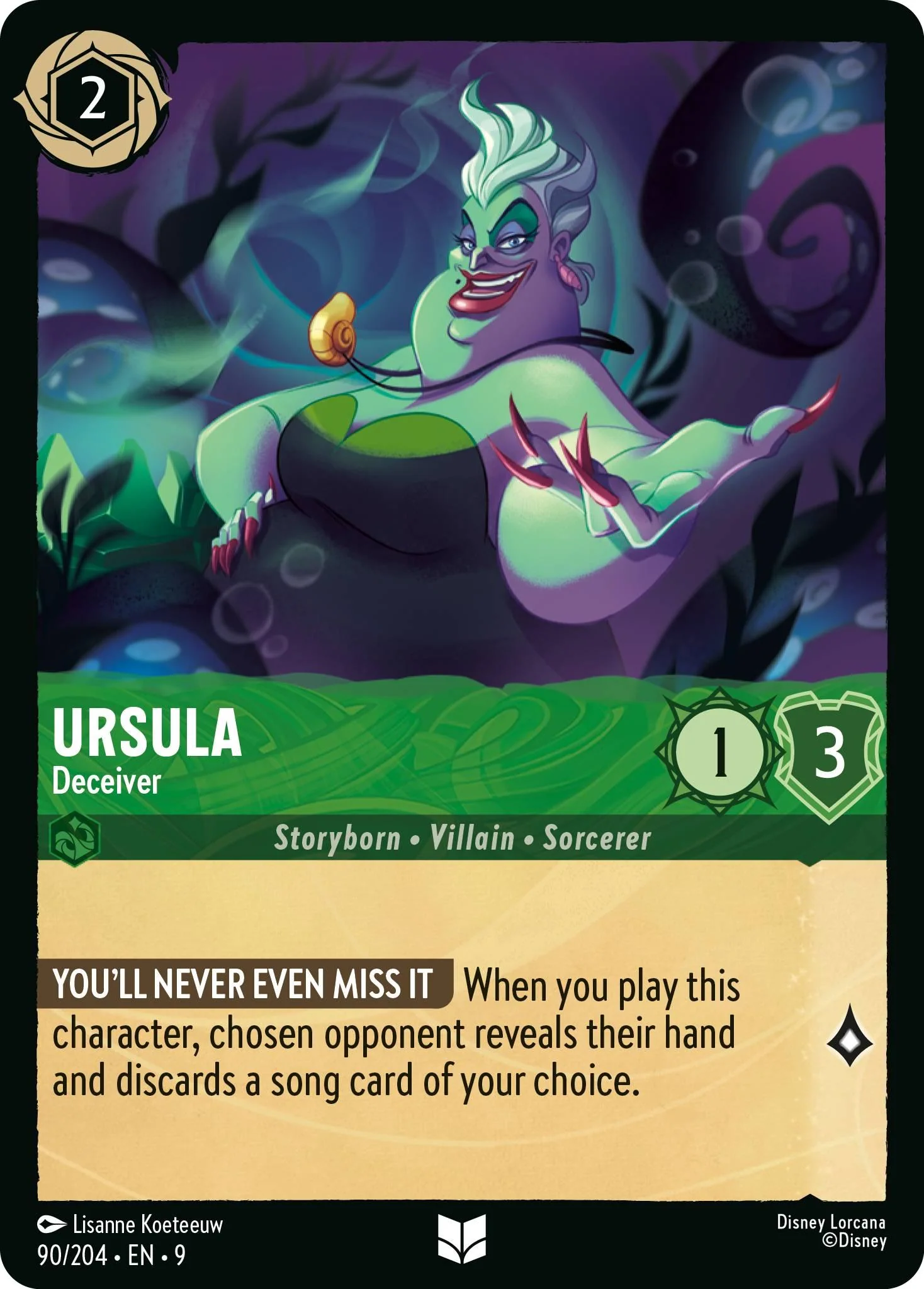 Ursula - Deceiver - 90/204 [Fabled] [Non-Foil]