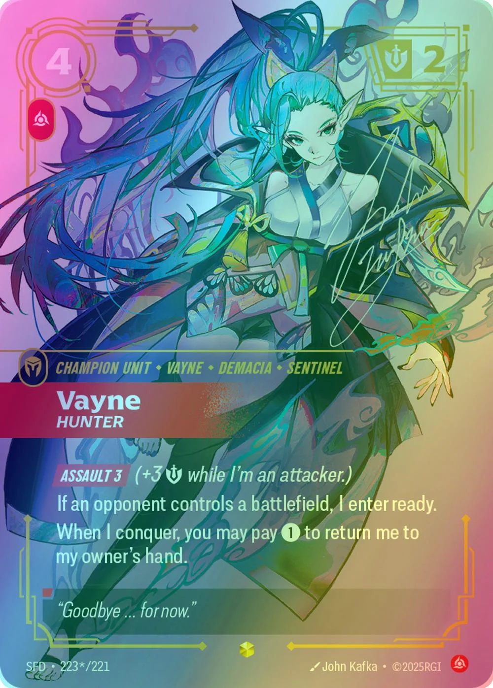 Vayne - Hunter (Signature) - 223*/221 [Spiritforged] [Foil]