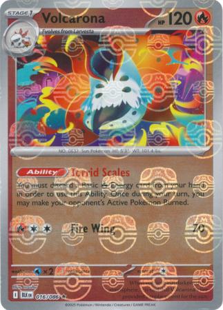 Volcarona - Master Ball Pattern - 016/086 - Rare [sv105b-016] [Reverse Holo]