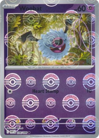 Woobat - Poké Ball Pattern - 036/086 - Common [sv105w-036] [Reverse Holo]