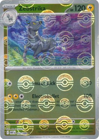 Zebstrika - Poké Ball Pattern - 032/086 - Uncommon [sv105w-032] [Reverse Holo]